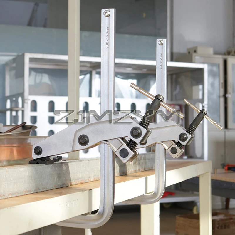 

New Heavy-Duty F-Style Sliding Arm Bar Clamp 300x120mm for Welding Cutting Woodworking - Guide Rail Clamp