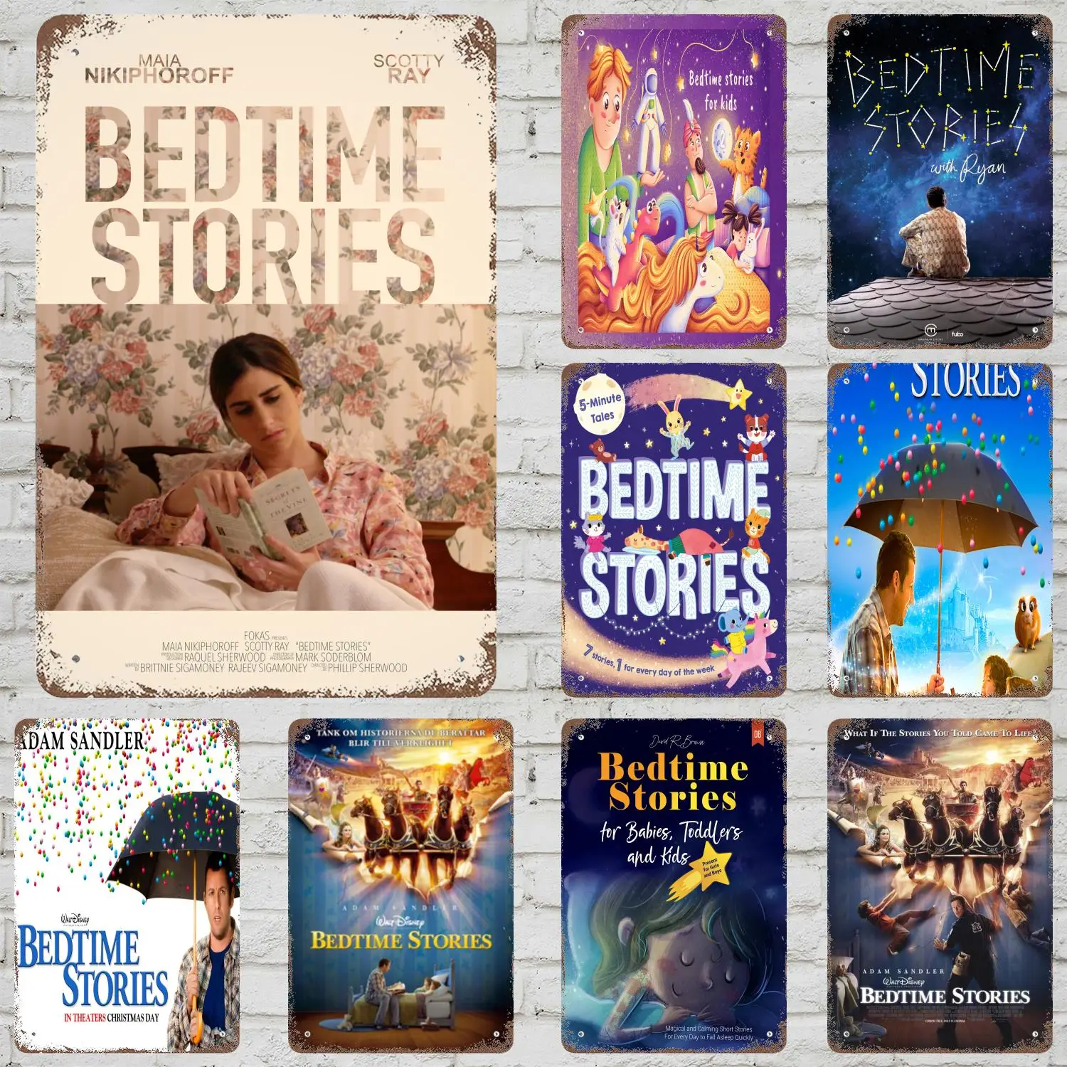 

MINISO Bedtime Stories Decor Vintage Metal Signs Tin Signs Captain Poster Decor for Bar Pub Club Man Cave Wall Decoration