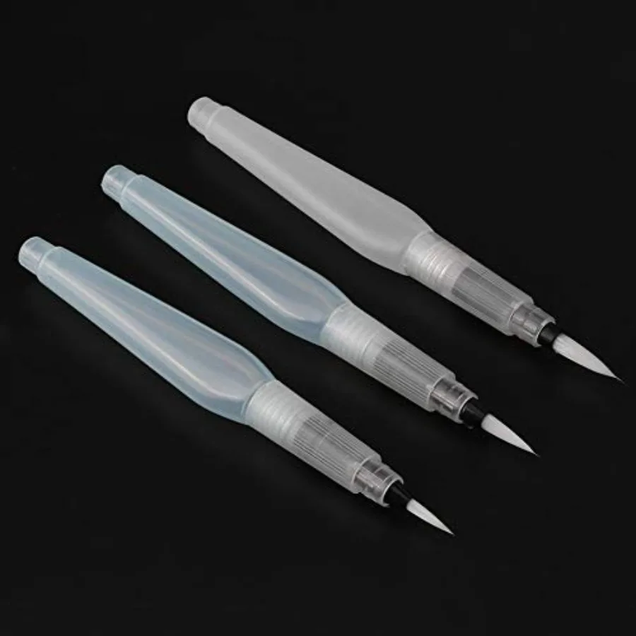 

Refillable Water Brush Pen, 3Pcs/6Pcs Ink and Paint Art Pens Plus Fill Tool Watercolor Painting Calligraphy Art Crafts Set 3 Pc