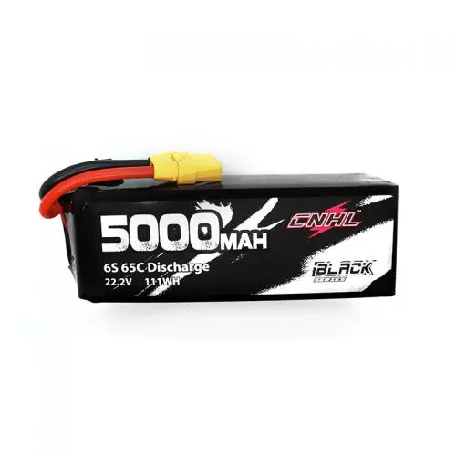 CNHL Black Series 5000mAh 22.2V 6S 65C Lipo Battery with XT90 Plug for Airplane Jet Edf Speedrun