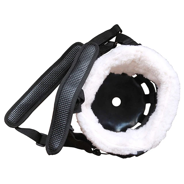 Zimowy, gruby, pluszowy kaganiec dla konia, zapobiegający gryzieniu, sprzęt do treningu i ochrony podczas pasowania.