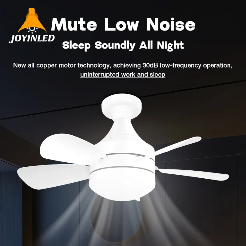 

18-inch Mute Electric Ceiling Fan E27 5 Blades LED Ceiling Fan Light 3 Adjustable Wind Speed Remote Control Dimmable Fan Light