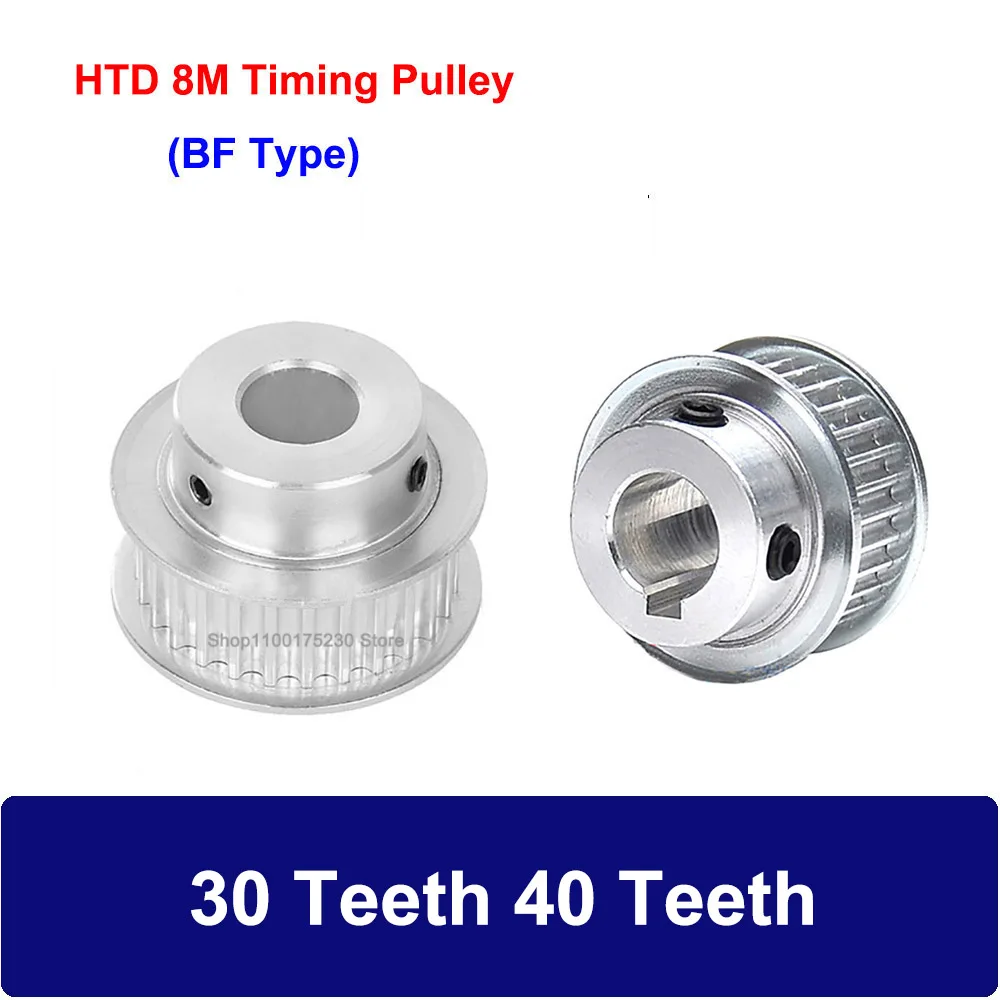 HTD 8M Synchronous Timing Pulley 30 Teeth 40 Teeth Bore 8-30mm Teeth Pitch 8mm Slot Width 27mm 32mm 42mm For 8M Timing Belt