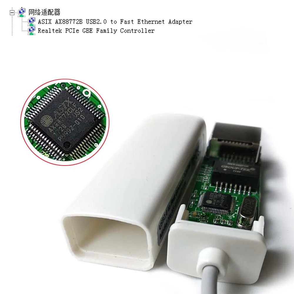 محور محول إيثرنت سريع USB إلى 10/100 متر لرابط الهاتف الذكي الخلوي VOIP، KVM، Roku Streamer Pro إلى الإنترنت