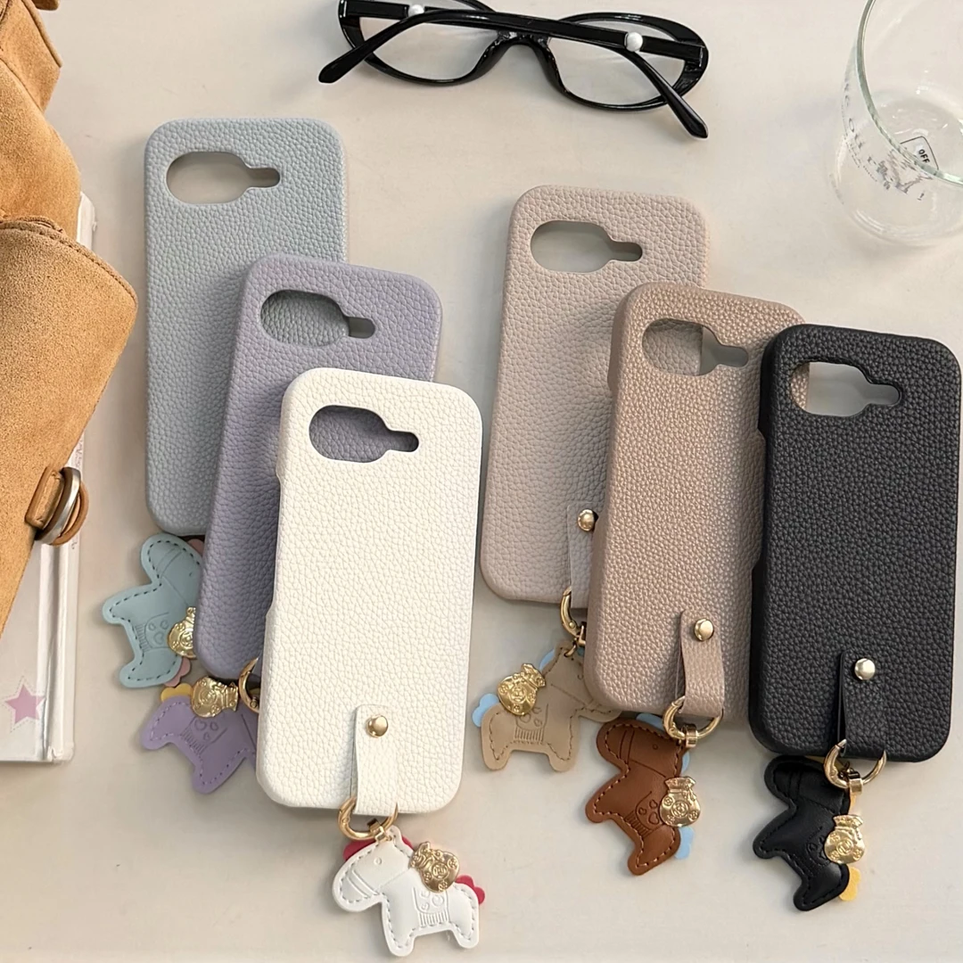 

Cute Pony Pendant Leather Phone Case for Google Pixel 9A/9/9 Pro XL/10/10 Pro XL/10A/7A/7 Pro/7/8 Pro/8A/8/6Pro/6A/6 Phone Cove