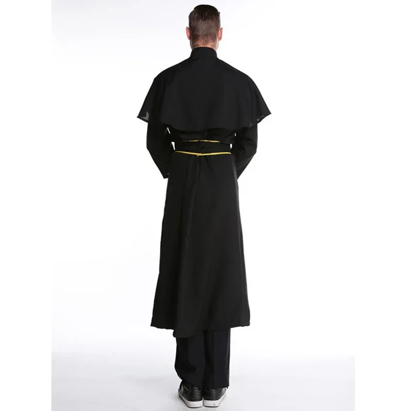 زوجين الكاهن راهبة عادة زي التقليدية القرون الوسطى الزي الديني تأثيري فستان حفلة تنكرية كرنفال هالوين MN1