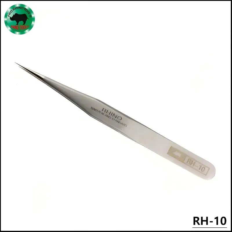 Japan RHINO RH Series Precision Tweezers RH-10 - Super Hard, Sharp | Ideal for Watch/Cell Phone Repair & Handling Small Objects