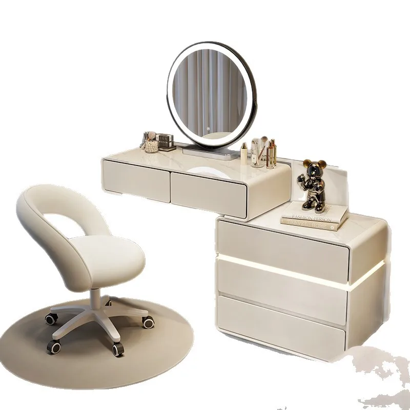 

Bedroom modern simple solid wood makeup table and chest integrated