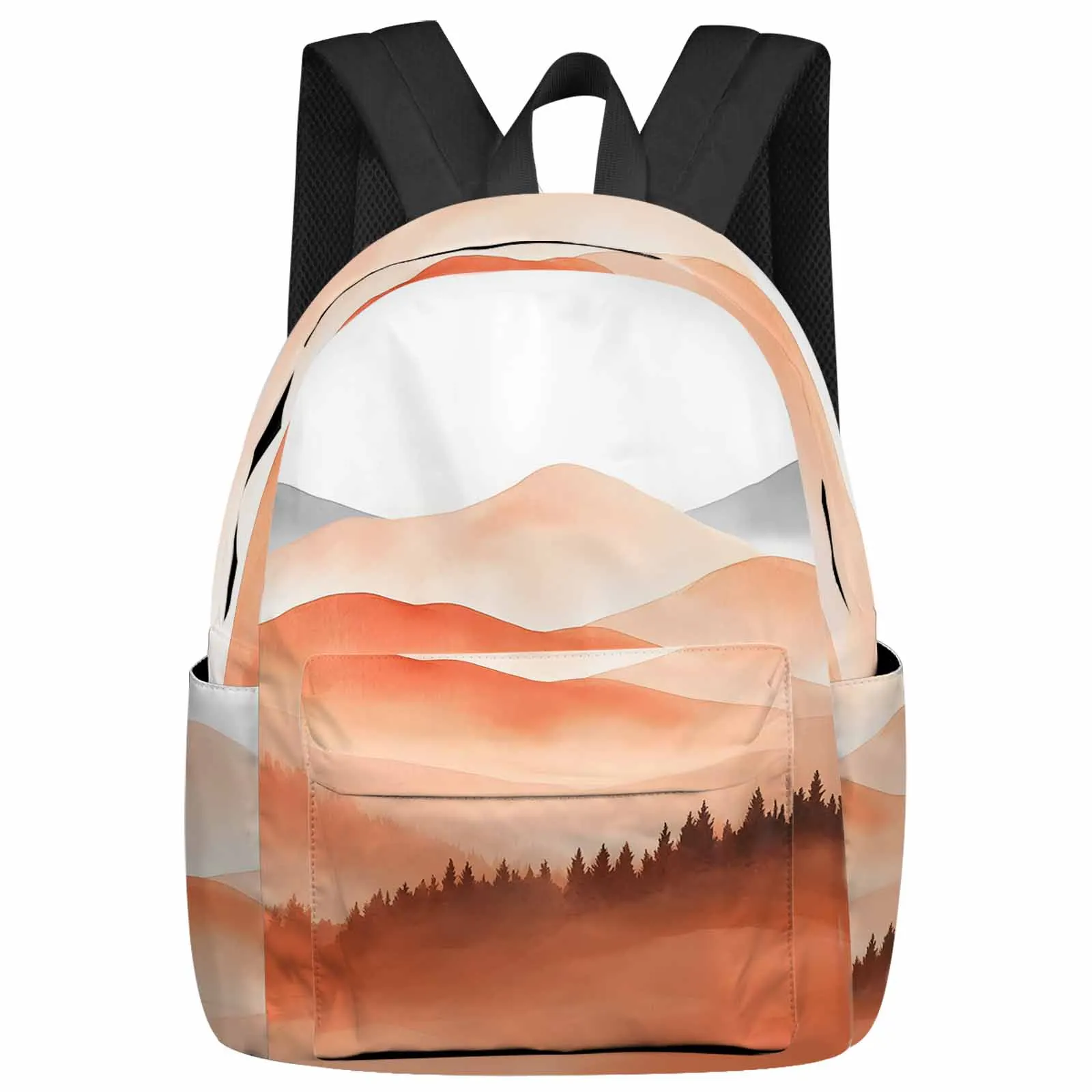 

Impressionist Mountainous Horizon Style Backpack School Bags for Teenagers Students Laptop Bag Women's Casual Travel Backpack