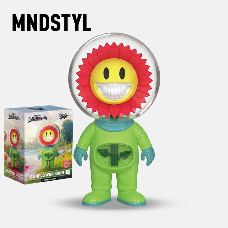 

MINDstyle Original Collectormates Series Ron English Joint Sunflower Grin Collection Doll Figure Ornament Toys Gifts for Boys