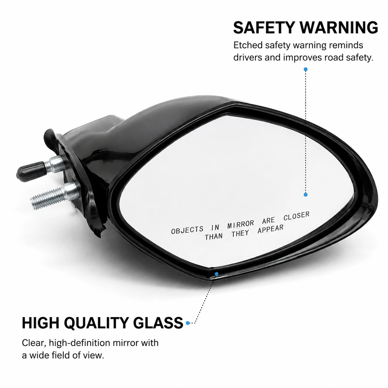 Jet Ski Mirror Single PWC Rear View Mirror Universal Watercraft Replacement for WaveRunner Sea-Doo Marine Water Sports