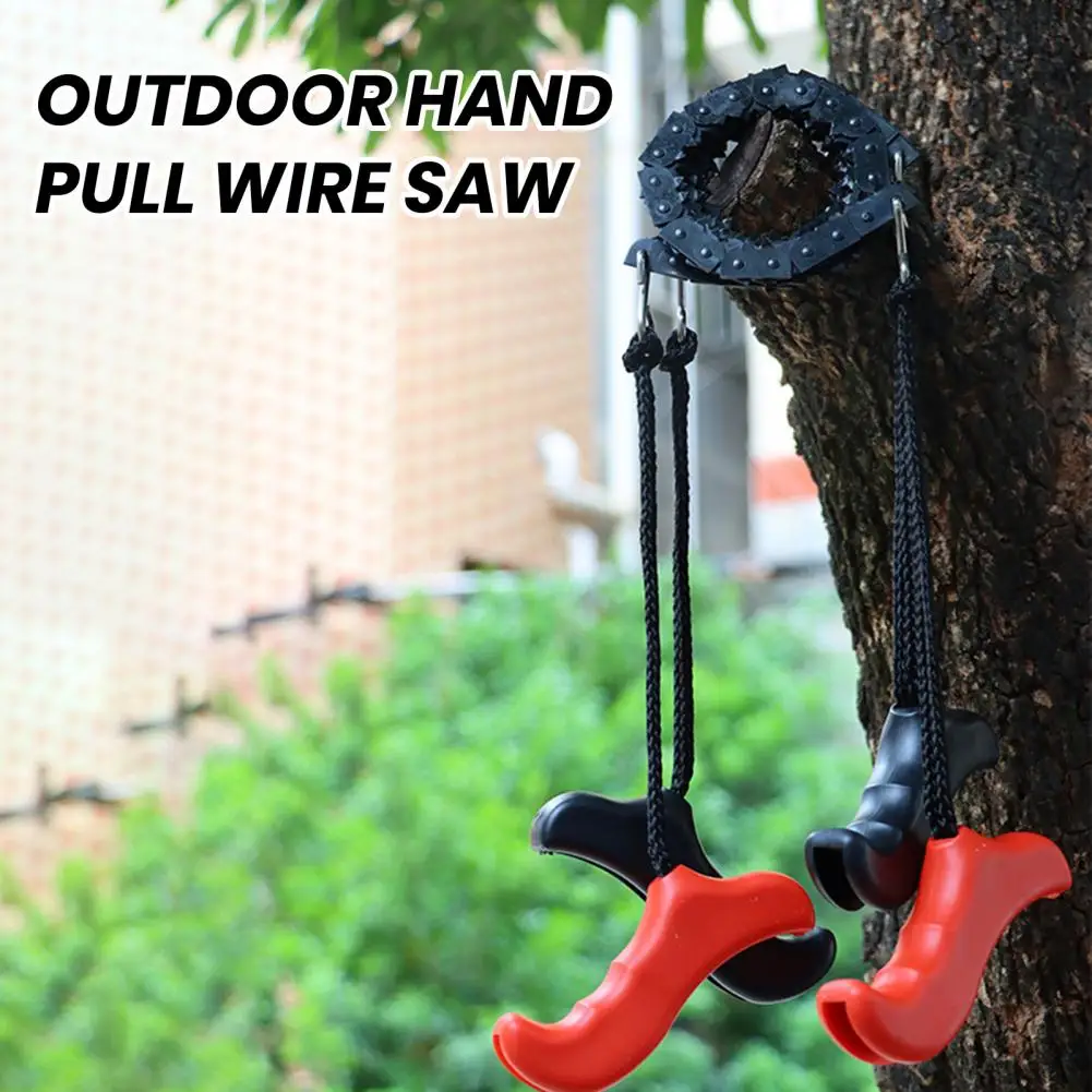 Compact Hand Saw Portable Bi-directional Pocket Chain Saw for Camping Survival Kit Sharp Teeth Easy Grip Handle Folding Saw