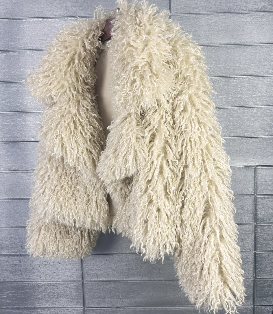 Women Curly Faux Fur Short Jacket Autumn Winter Fluffy Teddy Coat Shaggy Plush Outerwear Streetwear