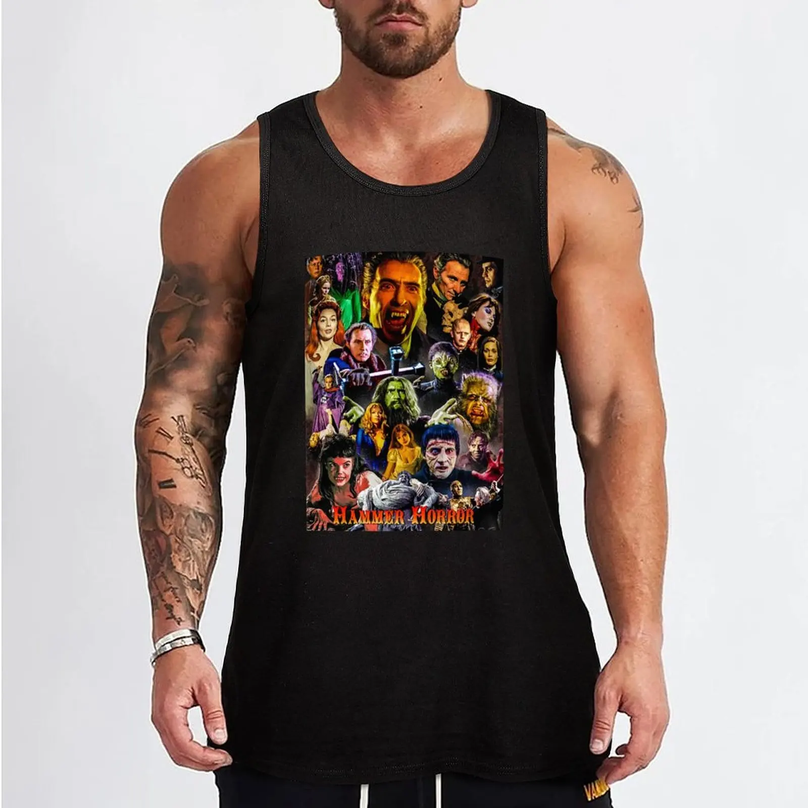 Hammer Horror Tribute Clothing Tank Top sleeveless Men's t-shirts gym accessories men sexy clothes men