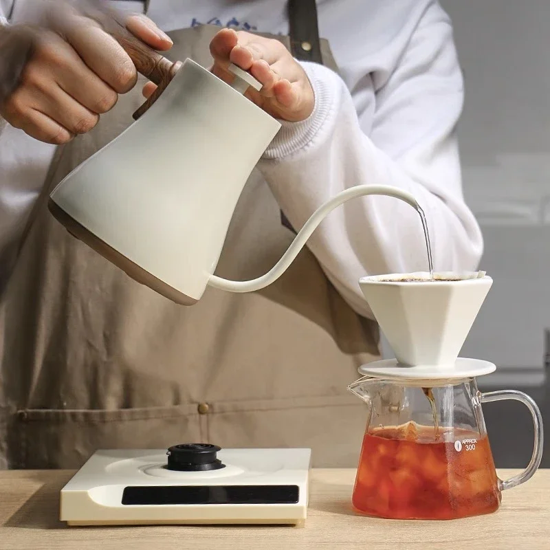 Temperature-controlled hand-brewed pot Constant temperature slender mouth kettle Household and commercial professional electric
