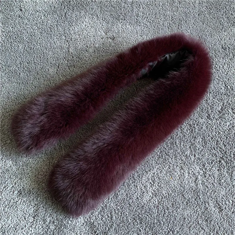 100% Real fox Fur Collar Womens Natural Fur Collar Real Fur Shawl Fur Scraves Detachable