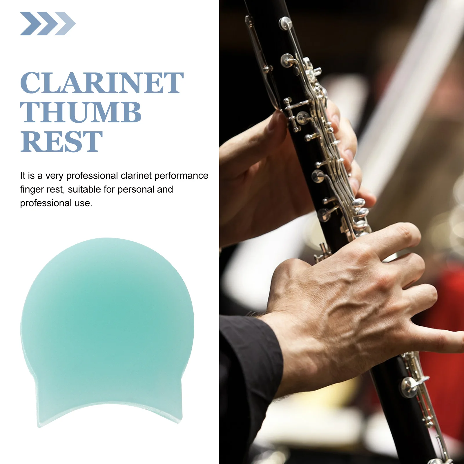 

4Pcs Clarinet Thumb Rest Cushion Silicone Finger Rest Protector Alleviate Thumb Pain for Professional and Beginner Clarinet