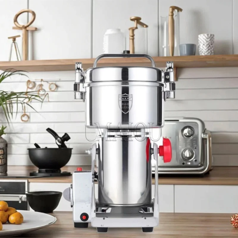 

Электрическая мельница для зерна, измельчитель из нержавеющей стали, машина для измельчения порошка для сухих трав, зерен, специй, злаков, кофе, кукурузы