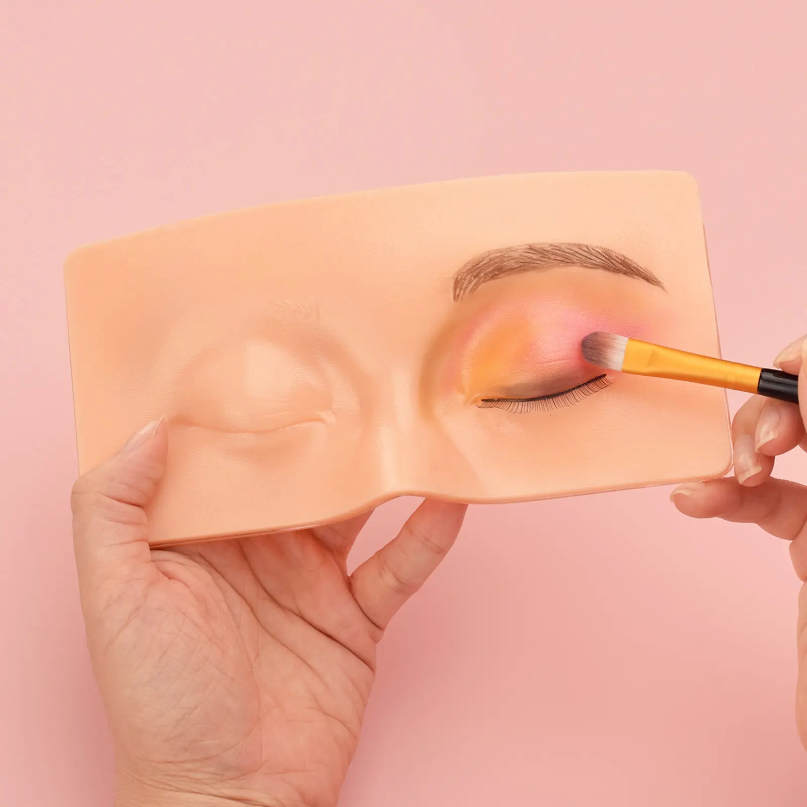 1pcs No Box Reusable Makeup Board 5D Eyebrow Tattoo Practice Skin Closed Eyes Training Silicone Pad for Makeup Beauty Academy
