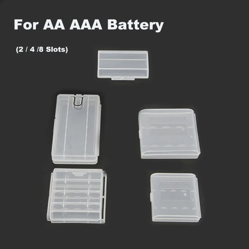 

AA AAA Battery Storage Box Hard Plastic Case Cover Holder Protecting Case With Clips For AA AAA Battery Storage Box J17