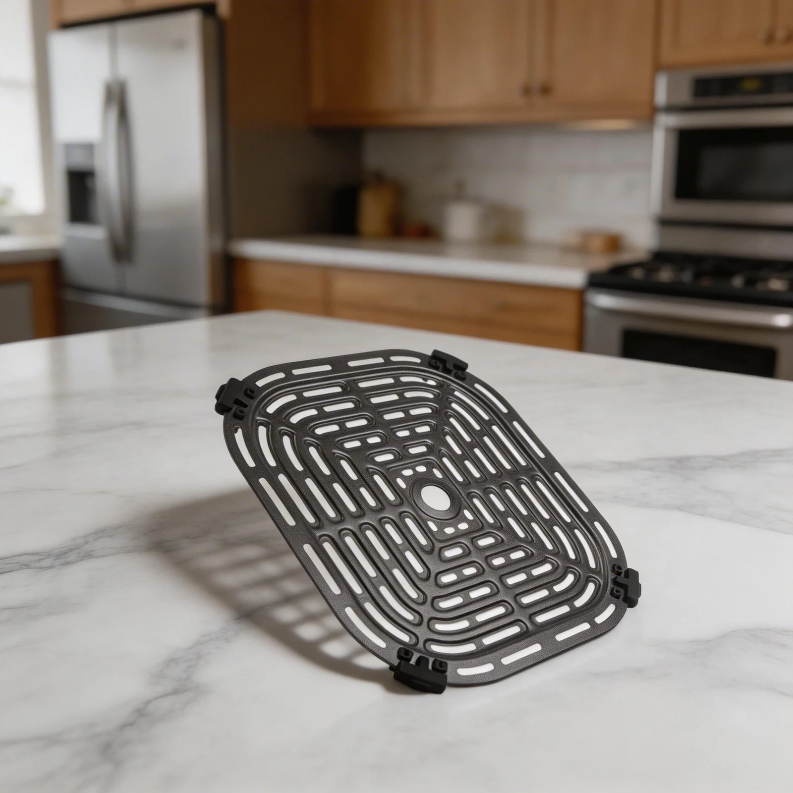 Stainless Steel  Double Layer Air Fryer Grill Pan  Replacement Rack Compatible With  Paris Air Fryer And 6 Qt Air  Fryer Variant