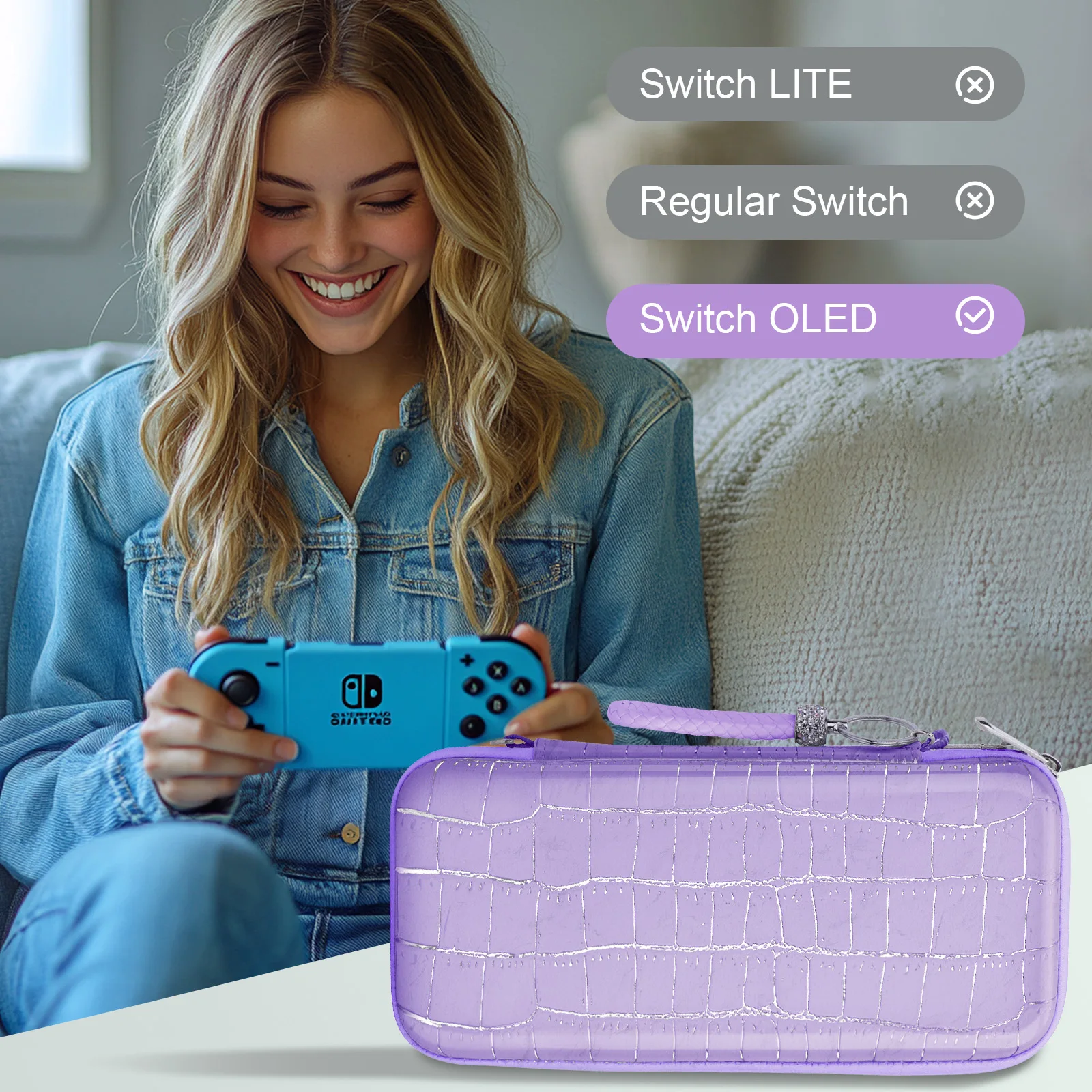 Портативная дорожная сумка, подходящая для Nintendo Switch, комплект защитных аксессуаров с OLED, защитным чехлом для экрана и 4 колпачками для клавиш