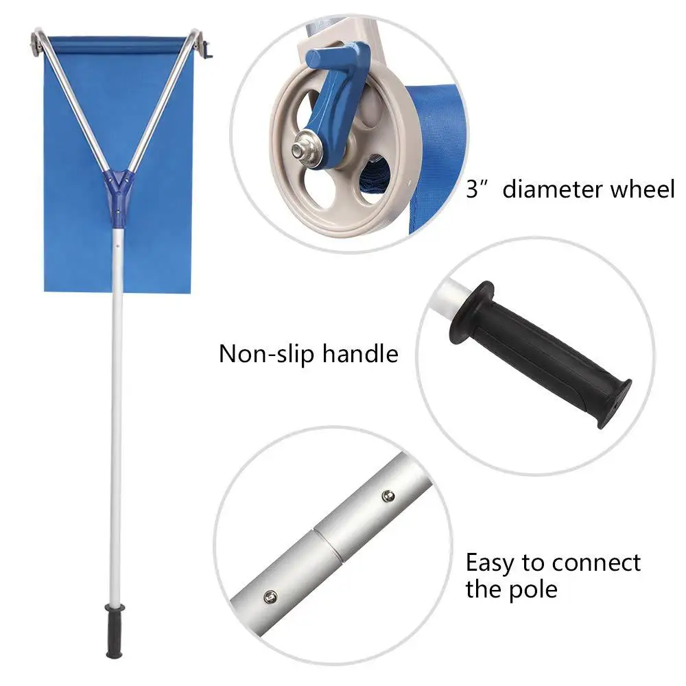 Fácil remoção de ancinho de neve com alça ajustável Pá de neve Ferramenta de remoção de neve no telhado