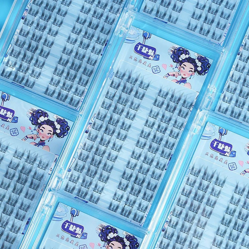 Natural Voluminous False Eyelashes, Fluffy Wispy Lash, Easy Application, Manga Eye, Daily Use 72/192/288 Clusters