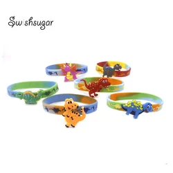 Elastic Dinosaur Silicone Bracelet Animal Birthday Easter Holiday Party Men Women Couple Wristband Gift Favor