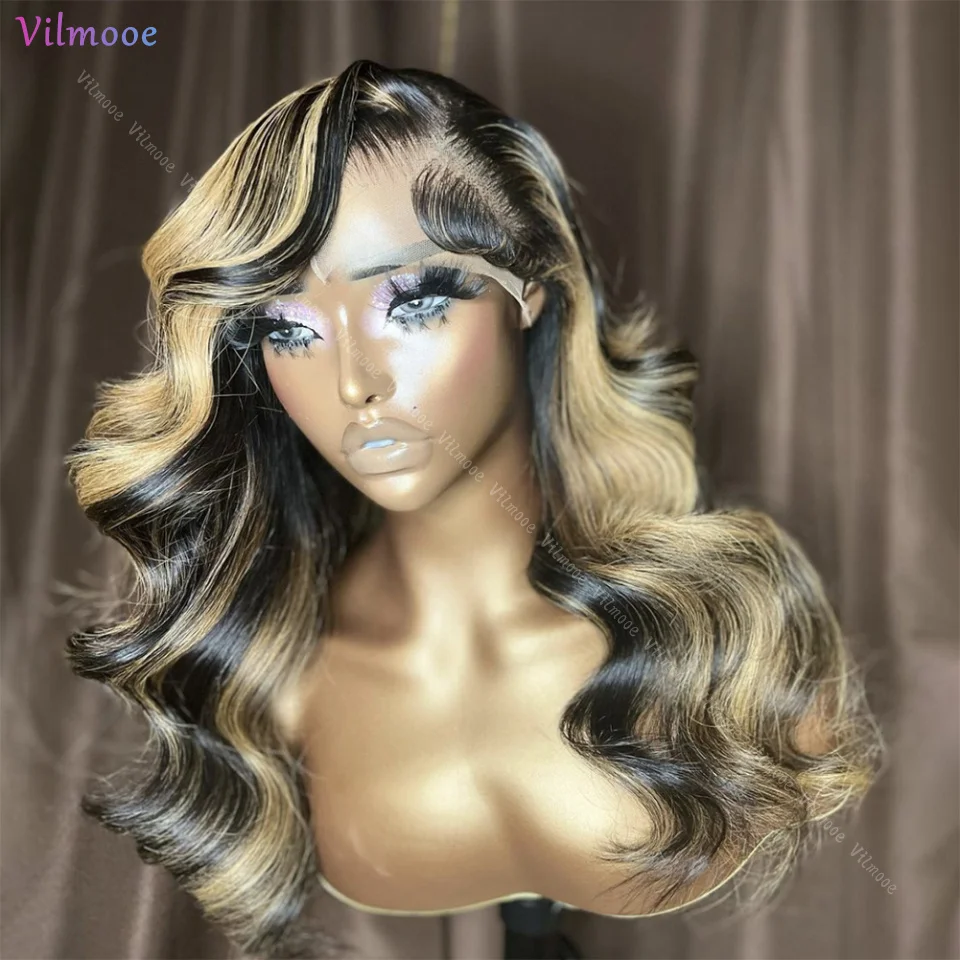 

Quality Highlight 13x4 Wig 100%Human Hair Silk Top 5x5 Hd Lace Closure Wig Honey Blonde Body Wave 13x6/360 Full Lace Wigs Women