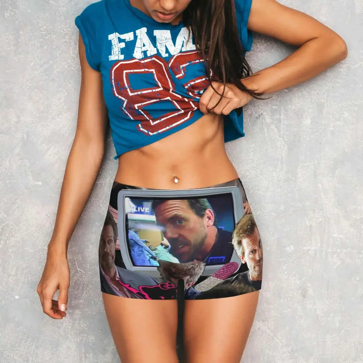 Custom Dr. Gregory House Tomorrowland Yoga Shorts Women Gym Workout Running Athletic Volleyball Biker Shorts