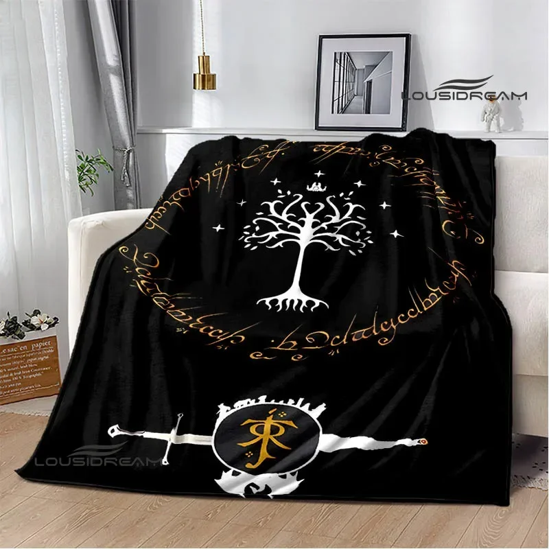 

L-Lord of the Rings printed blanket Warm Flannel Blankets Soft and Comfortable Home Travel Blanket bed linings Birthday Gift
