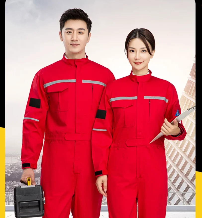 cotton-flame-retardant-and-anti-static-jumpsuit-set-for-sailors-and-gas-station-work-clothes