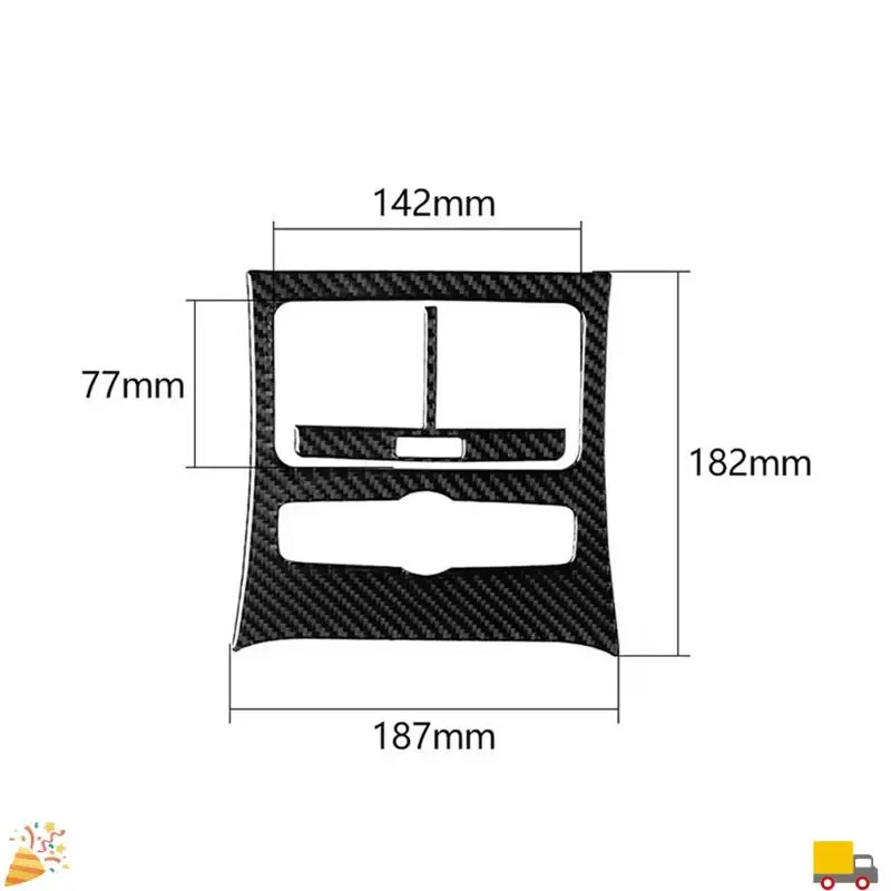 For A6 4F C6 2005-2011 Carbon Fiber Rear Air Conditioning Outlet Valve Sticker AC Cover Frame Trim Car Accessories