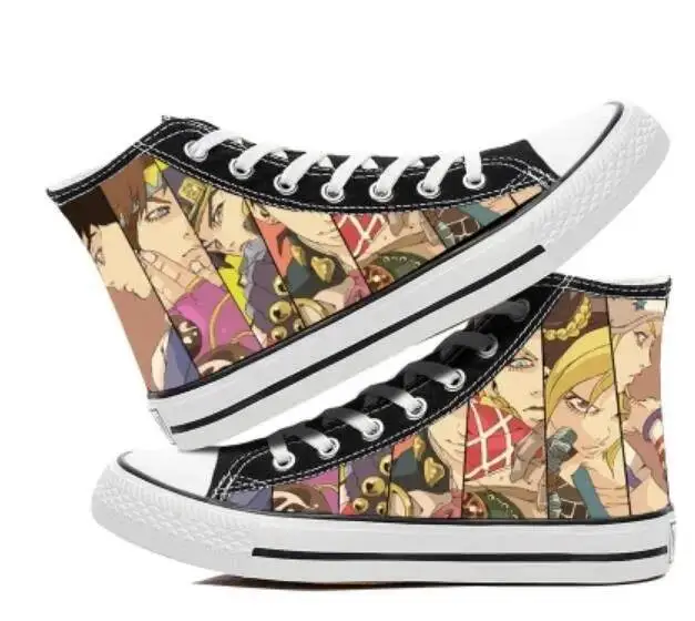 Ayuda Anime dibujos animados estudiantes alta Cosplay Cos Jojo's Bizarre Adventure zapatos de lona zapatos de moda Casual cómodo hombres mujeres