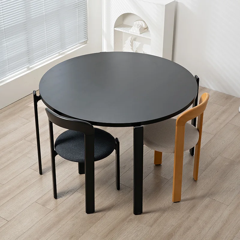 Nordic round table, medieval wabi-sabi replica table meeting wooden table Japanese creative simplicity