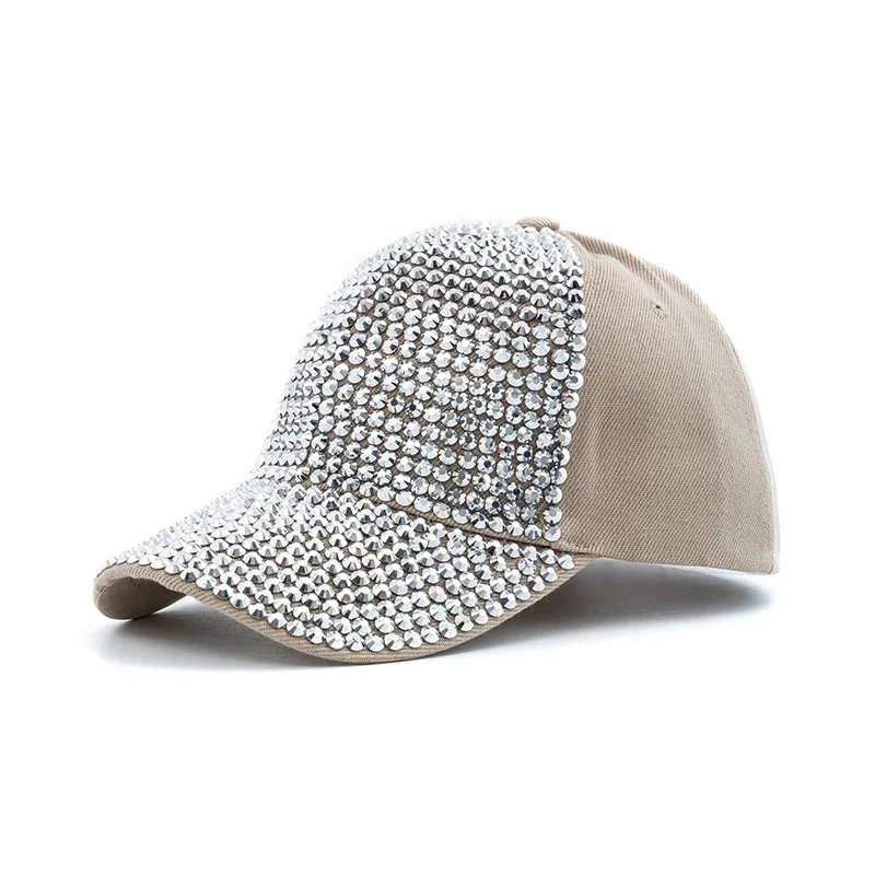 Neue Mode Frauen Diamant Inlay Kappe Frühling Sommer Hip Hop Kpop Dance Baseball Caps Einfache Plain Party Straße Hut – Detail 9
