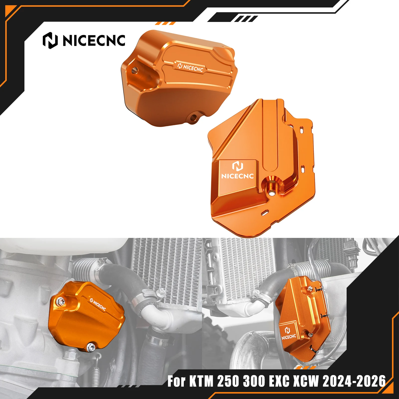 For KTM EXC 300 EXC 250 For Husqvarna TE 300 TE 250 GasGas EC 300 2024-2026 Left Right Power Valve Guard Performance Oversized
