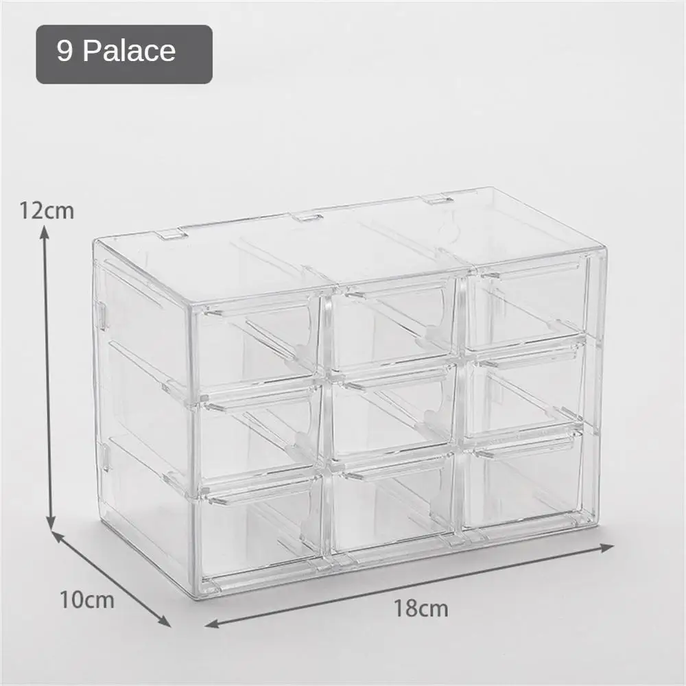 Jewelry Box 6/9/12 Grids Dustproof Multi-purpose Practical Transparent Storage Accessories Cosmetic Storage Container New