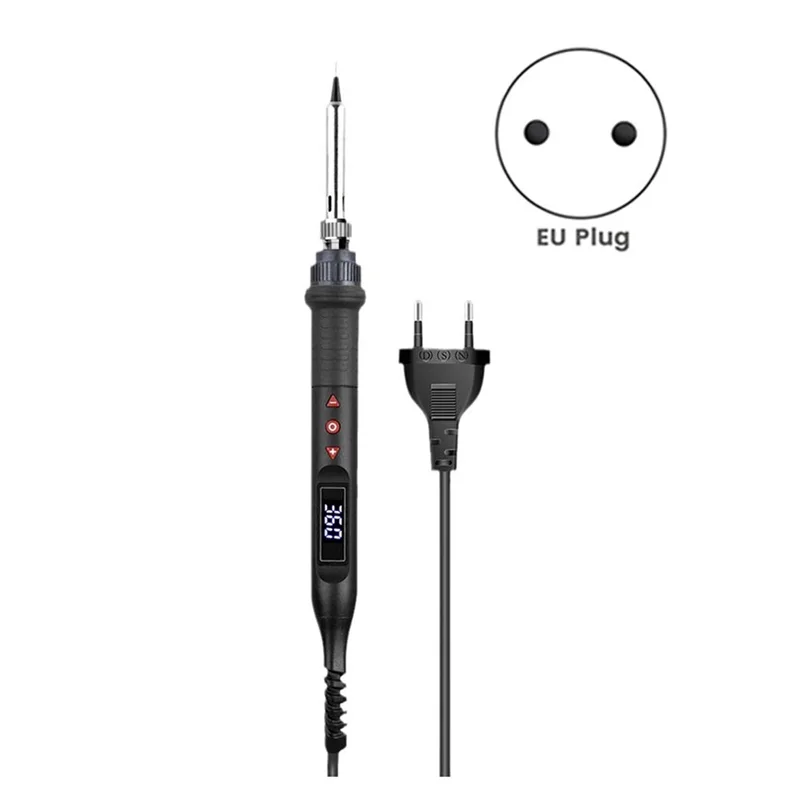 

THIVN-80W Soldering Iron Kit Adjustable Temperature LCD Screen Soldering Welding Tool Soldering Iron Tip Tweezers EU Plug