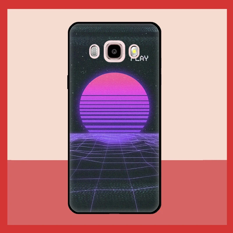 Synthwave Retro 80s Neon Case For Samsung Galaxy J1 J3 J5 J7 2016 A3 A5 2017 A7 A9 J8 J4 J6 A6 A8 Plus 2018 Cover