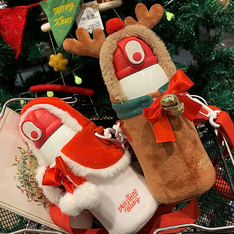 

Cisas Изолированная бутылка для воды с оленем, портативная чашка для милых девочек, студентов, подарок на день рождения, теплая кофейная чашка, нержавеющая сталь 36,