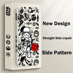 Star Wars Darth Vader Phone Case For Samsung A55 A53 A33 A52 A32 A71 A51 A21S A35 A25 5G Liquid Left Rope Funda