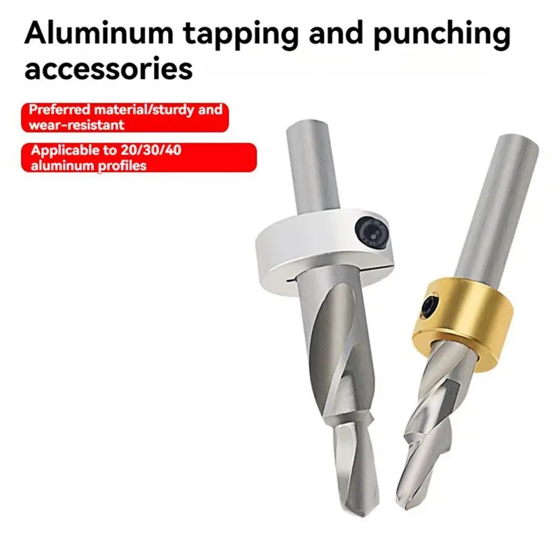 ABKS-Aluminum Profile Step Drill Bit Hole Drill Jig Drill Bit For 20 30 40 Series Aluminum Extrusion Profiles
