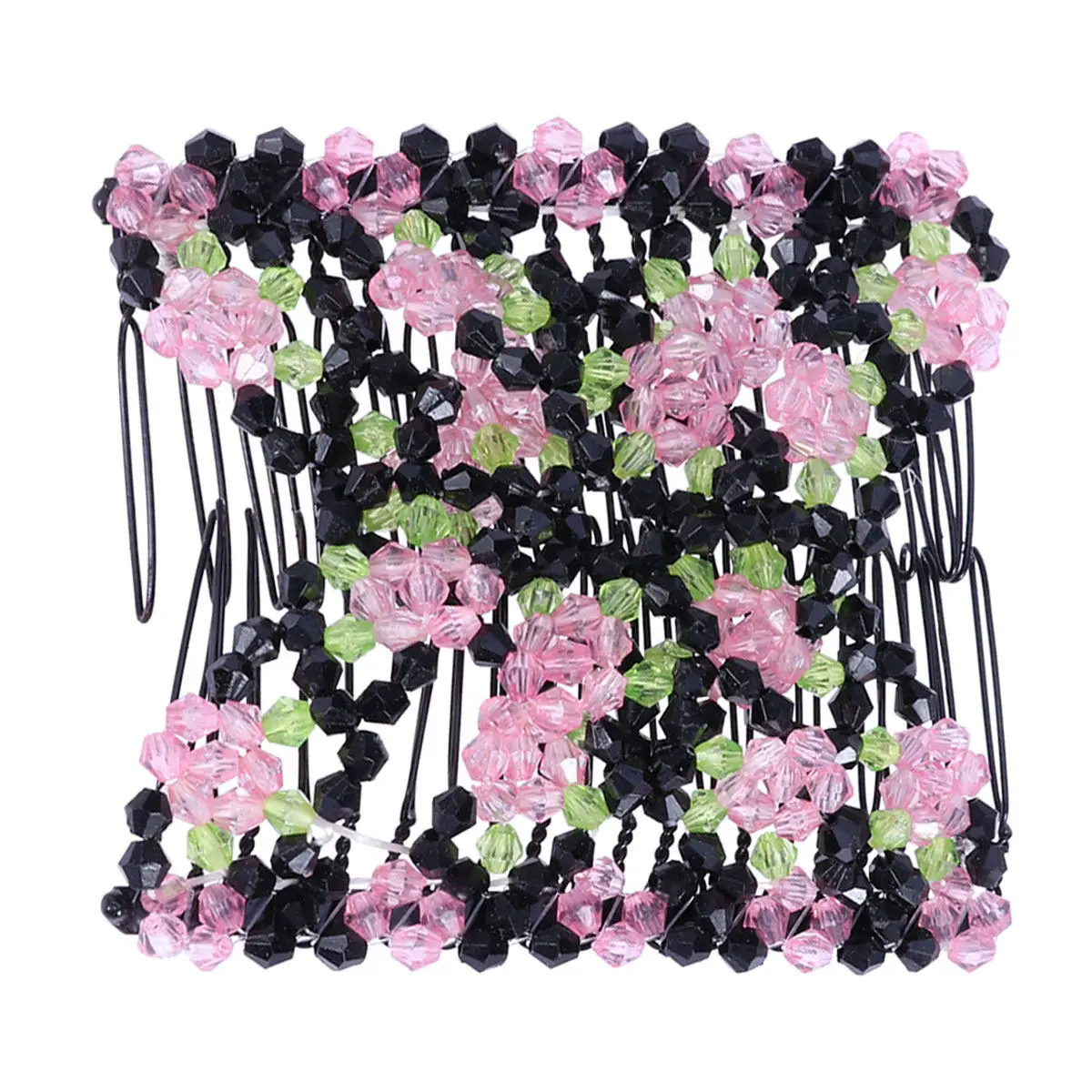 Rose Shaped Double Comb Hair Accessory Handmade Strong Lightweight for All Hair Types Easy Use Seconds Styling Comfortable Pink