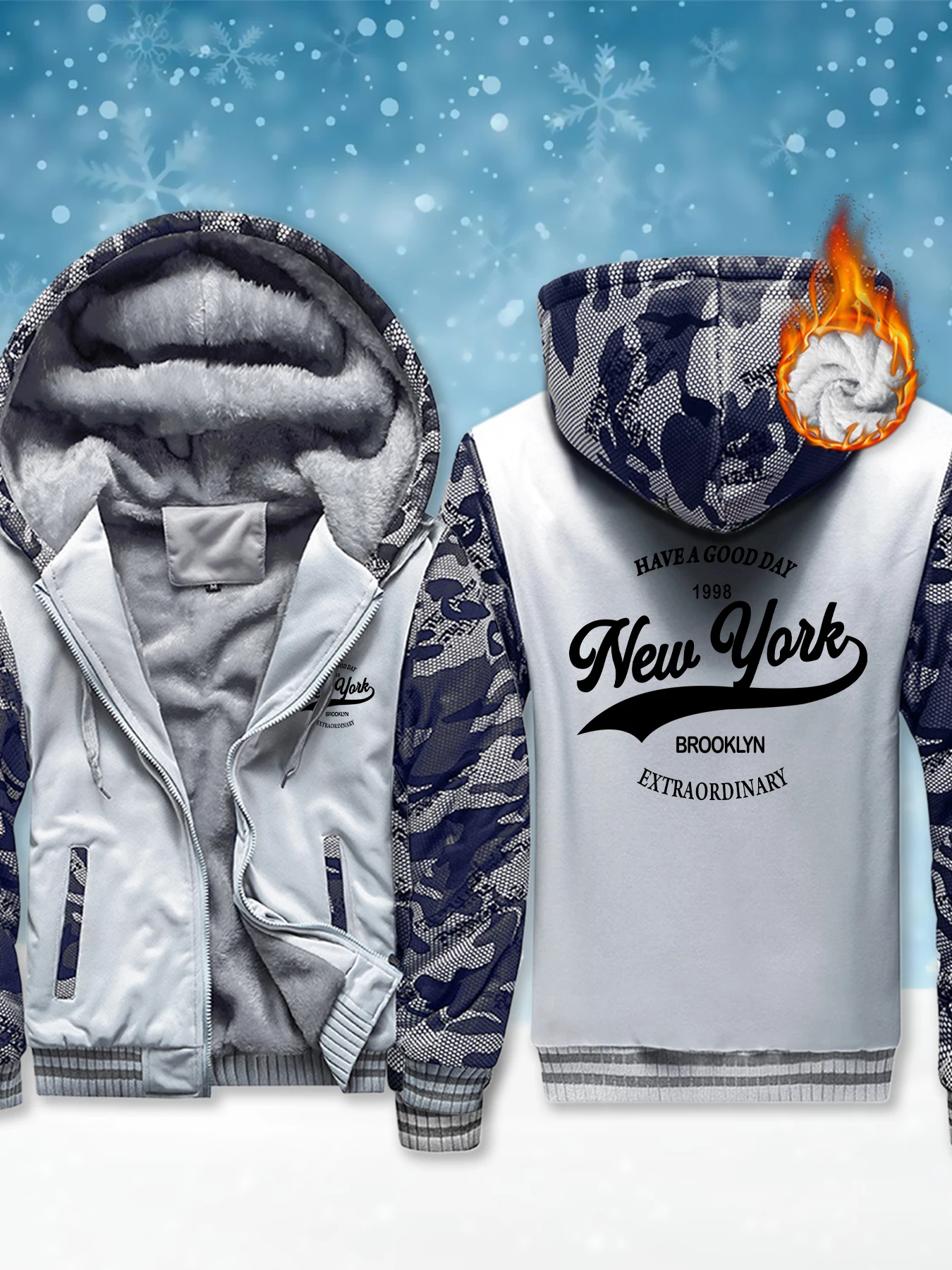 

Мужские куртки на молнии с принтом Нью-Йорка, толстая повседневная куртка, мягкие теплые толстовки, уличные зимние модные куртки с капюшоном