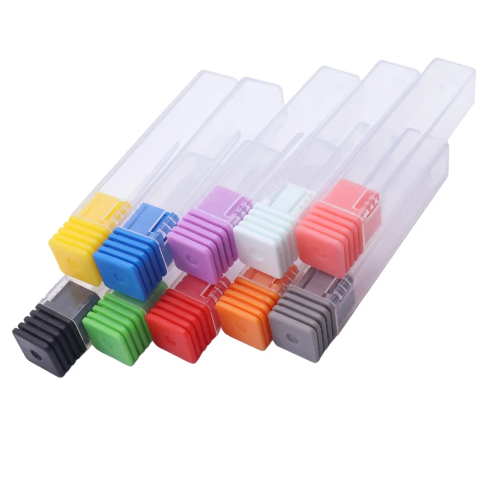 20 Pcs Nail Drill Bit Storage Box 2.35mm – Square Tube Organizer Case, 10 Colors Available for Nail Bits & Accessories