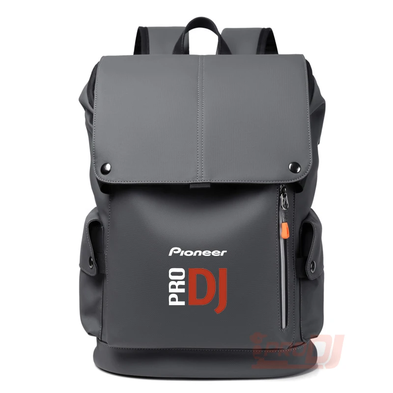 Imagem -02 - Mochila Masculina de Couro Pioneer-pro dj de Grande Capacidade Mochila Portátil Impermeável de Bolso Múltiplo Bolsa de Viagem Casual de Alta Qualidade