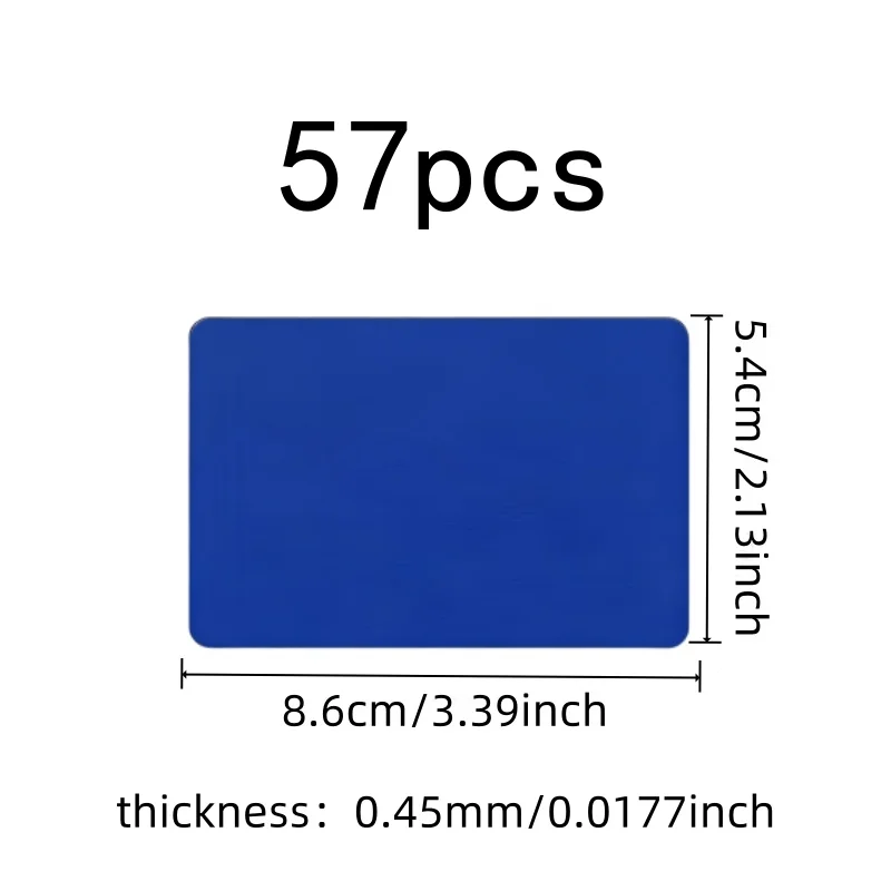 57 pcs 0.45mm Metal Business Card Blanks, Aluminum Smooth Surface and Perfect for Laser Marking, ideal for Metal ID Tags