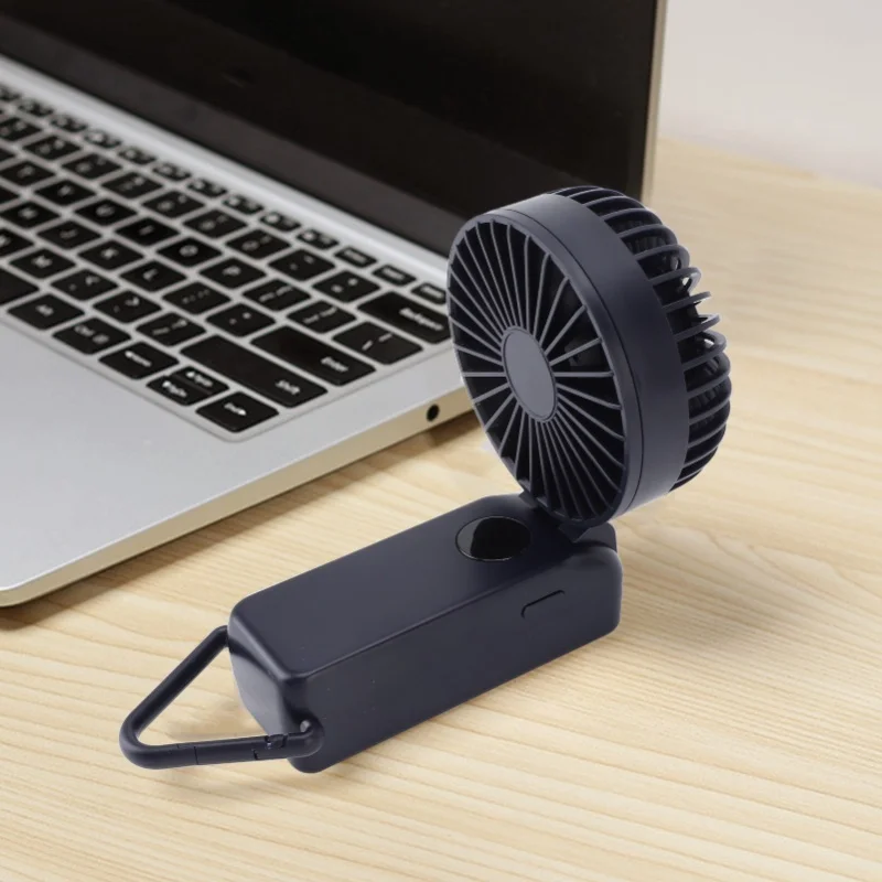 Mini Handheld Fan 3 Speeds Desk Fan Foldable Small Personal Fan USB Rechargeable 1800mAh Battery Operated For Camping Travel